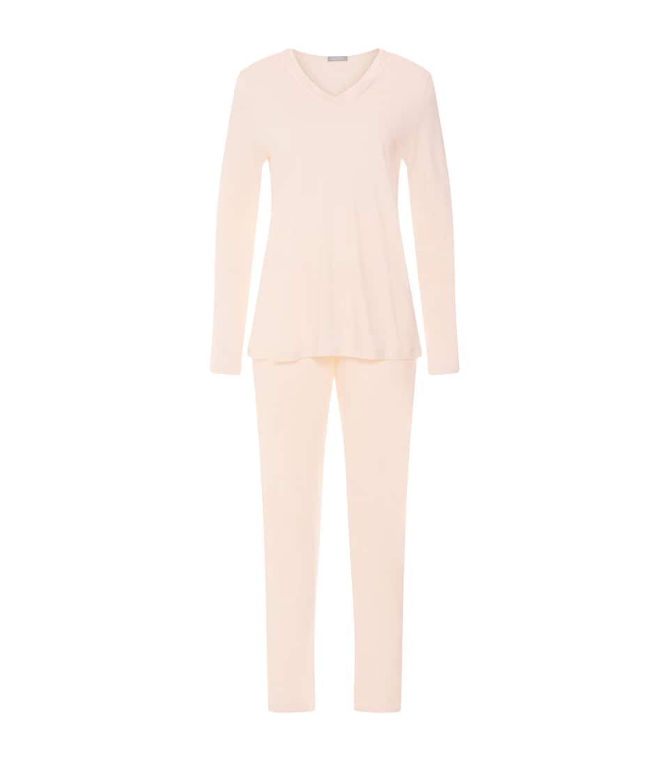 Hanro Womens Tyra Pyjama Set Creamy Glass