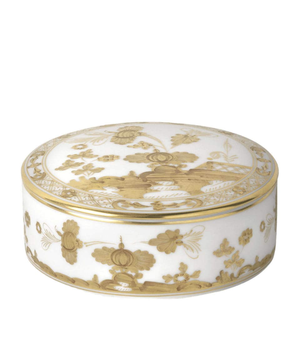 Porcelain Round Trinket Box