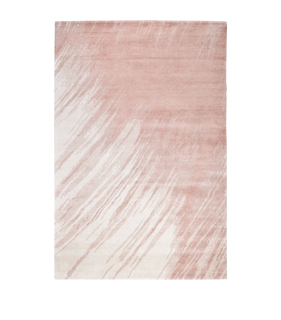 x David Rockwell Wool-Bamboo Silk Splash Salmon Rug (2.74m x 1.83m)