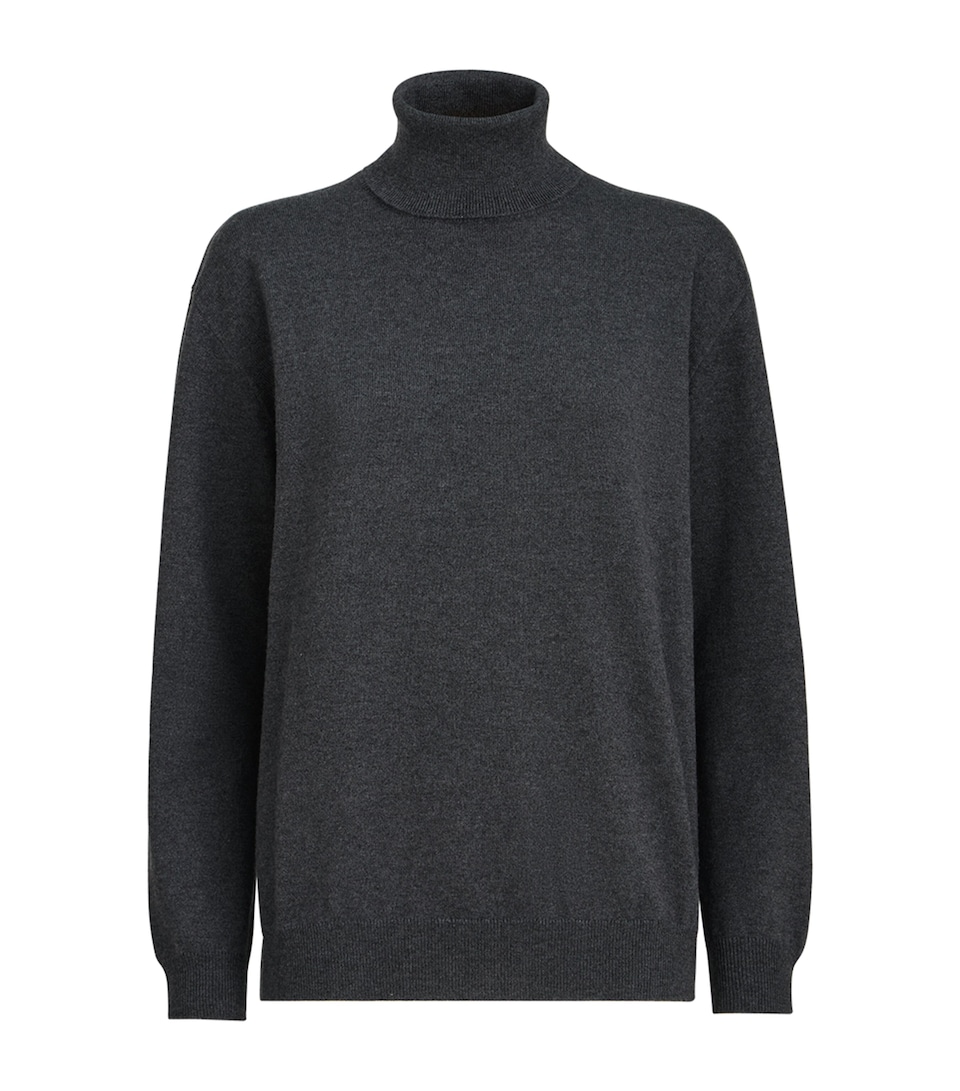 Brunello Cucinelli Womens Cashmere Monili-Trim Rollneck Sweater