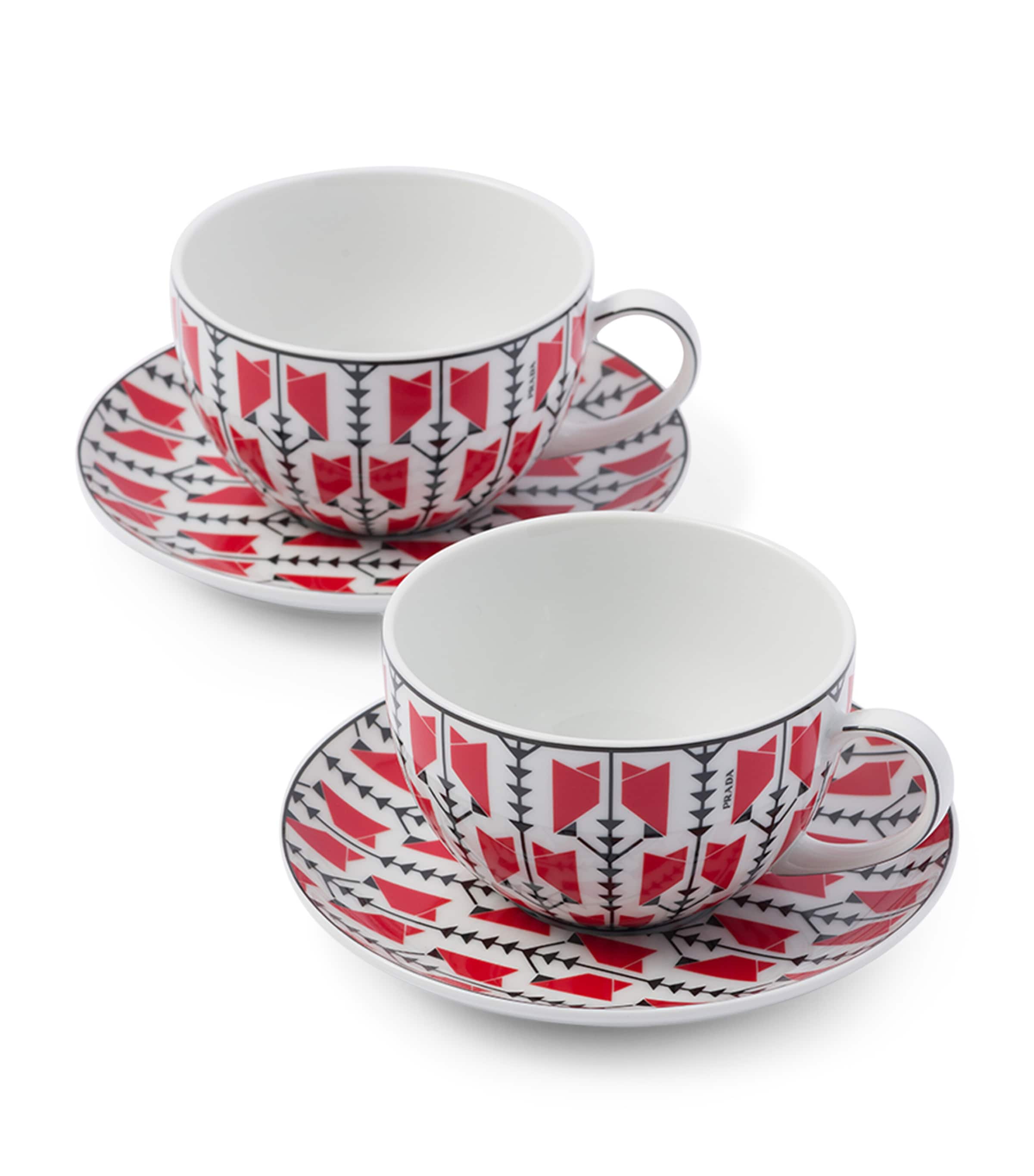 Porcelain Teacup and Saucer (Set of 2)