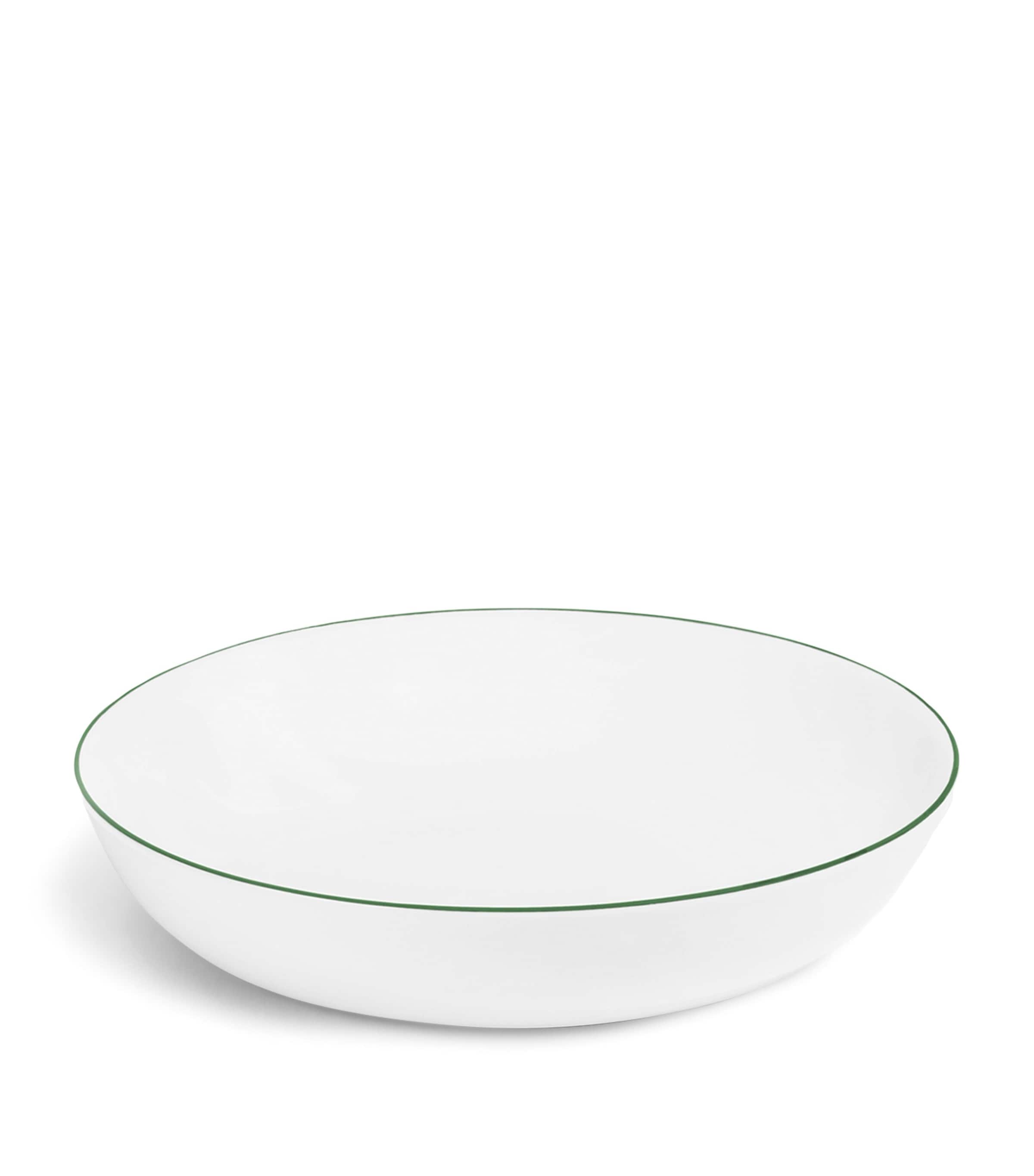 Richard Brendon Large Bone China Line Coupe Bowl (24cm) Forest Green