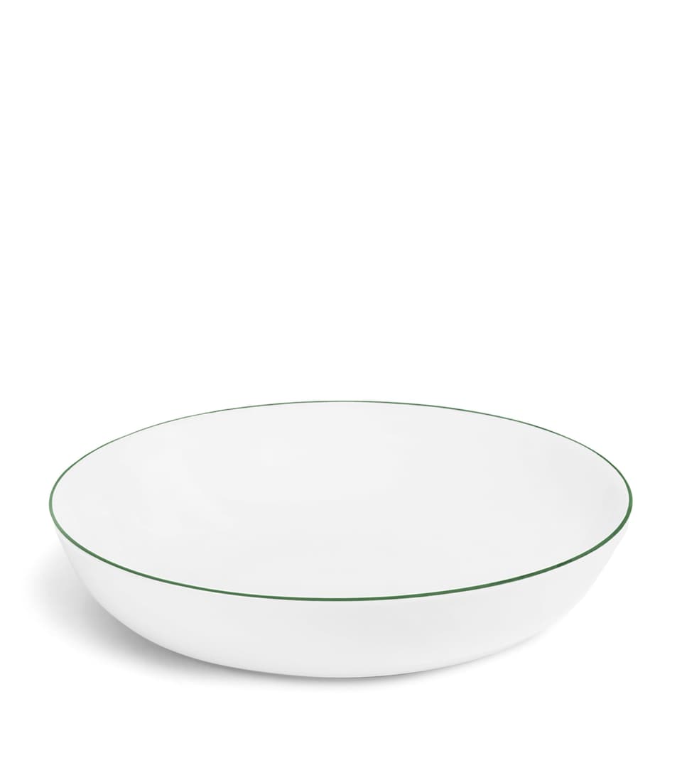 Richard Brendon Large Bone China Line Coupe Bowl (24cm) Forest Green