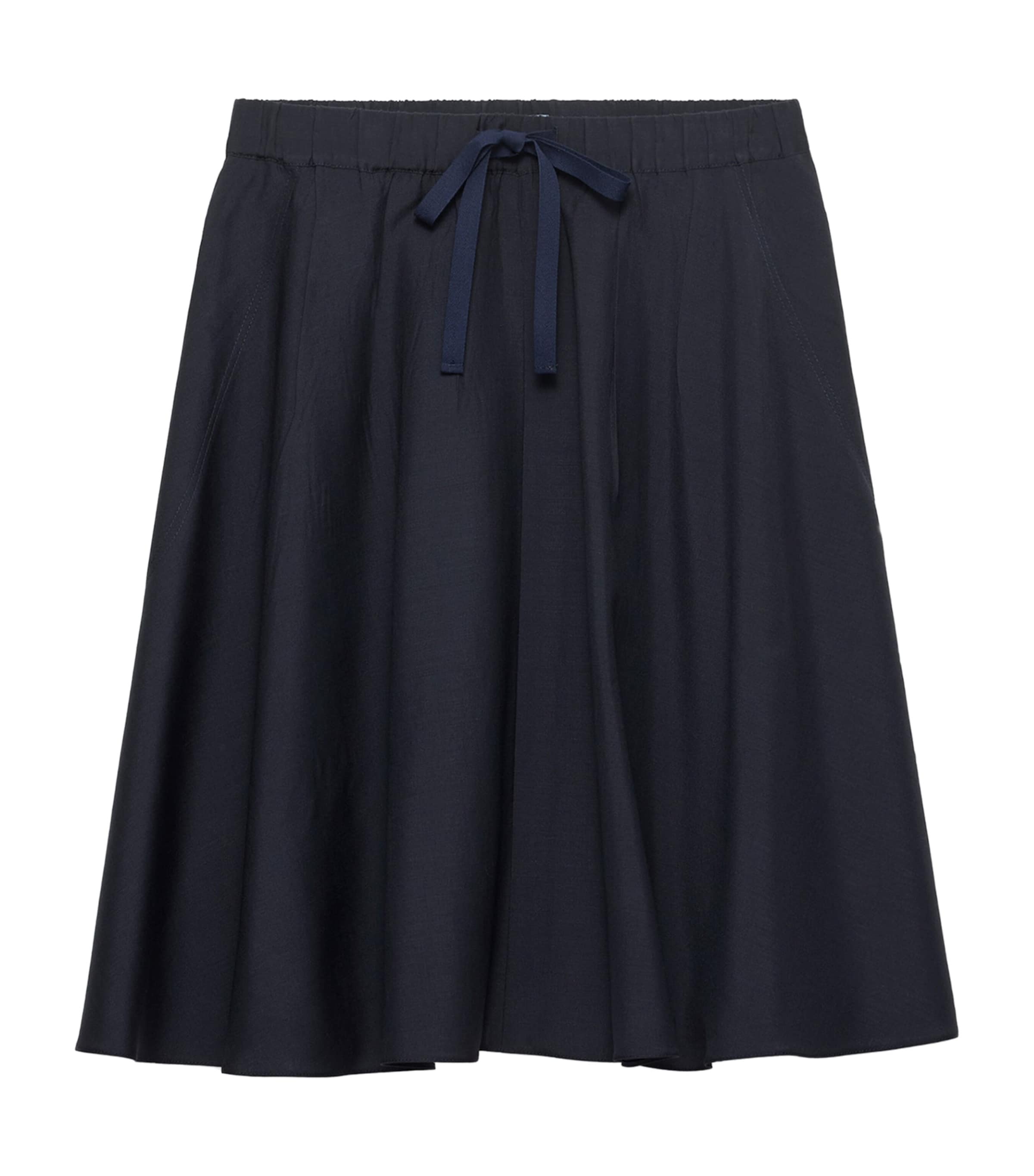 Prada Womens Mohair A-Line Skirt Blue