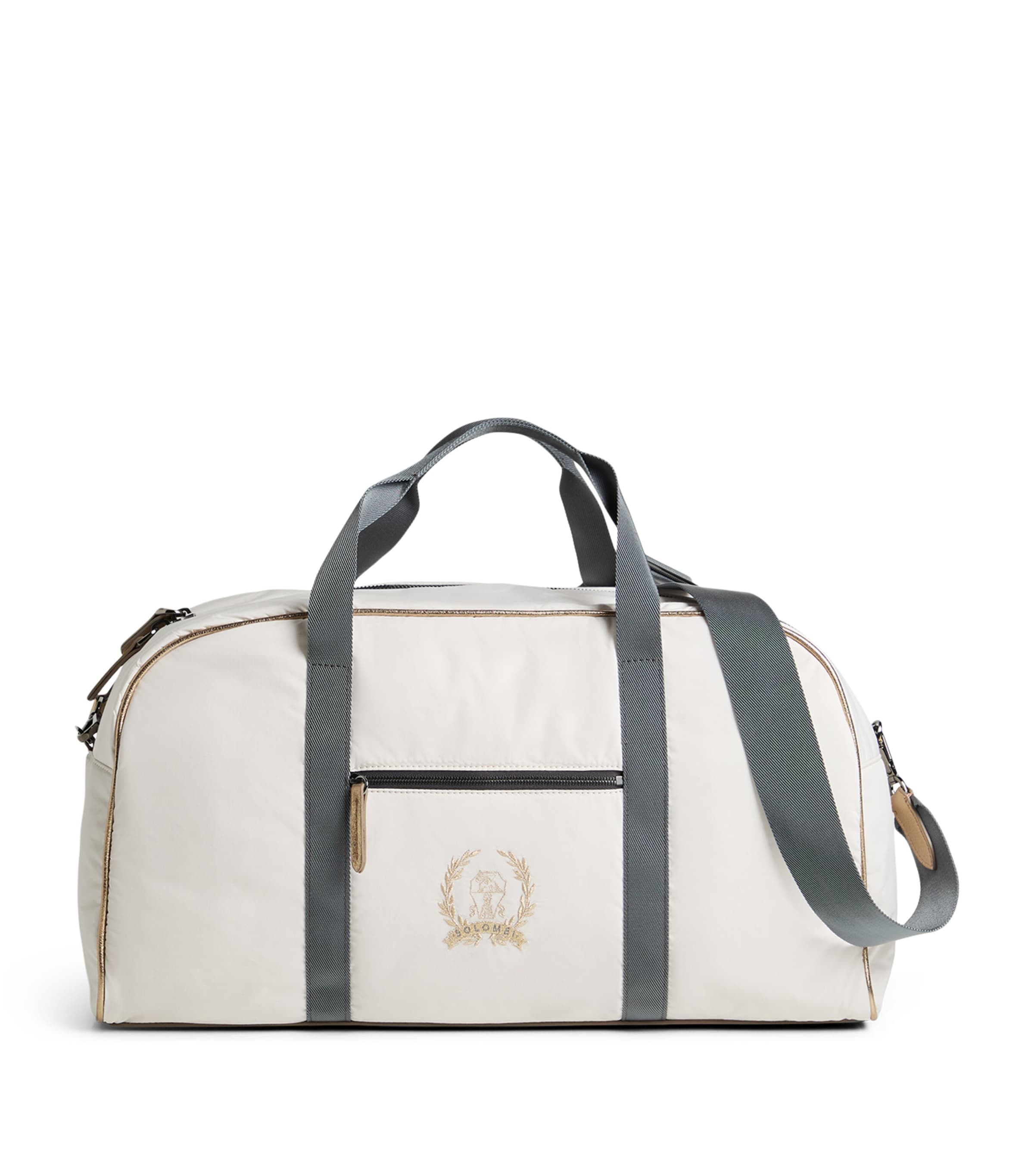 Cotton Taffeta  Embroidered Duffle Bag
