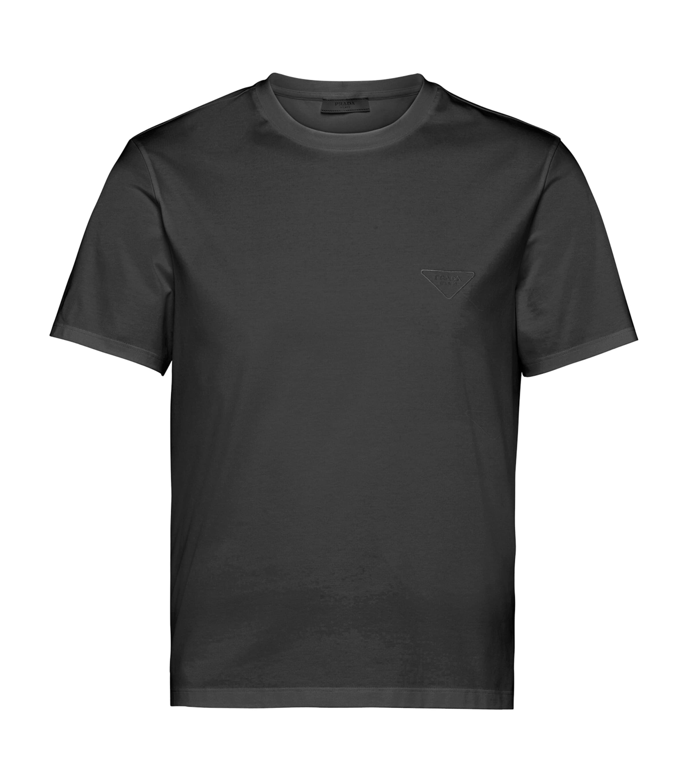 Prada Black Cotton Logo T-Shirt | Harrods UK