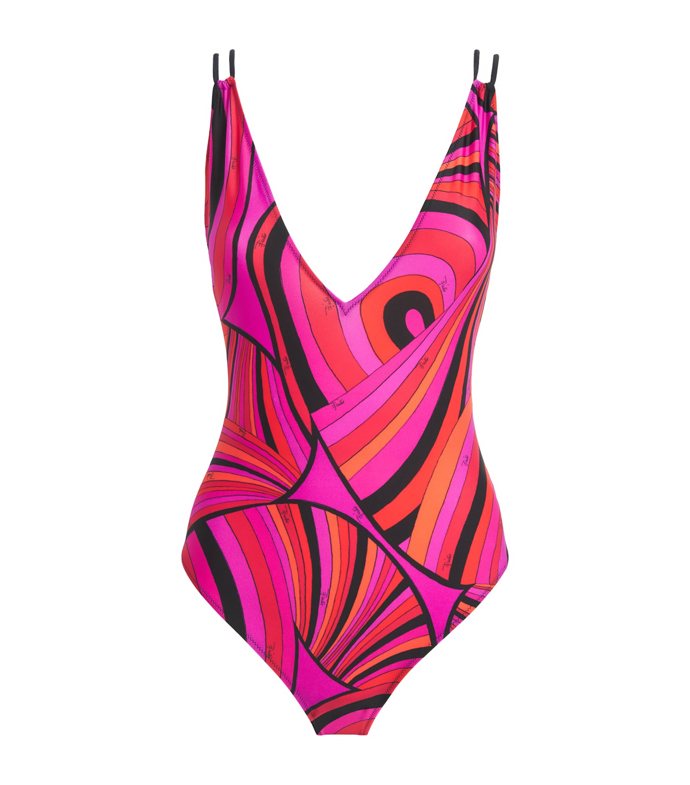 PUCCI Womens Iride Print Swimsuit Fuchsia