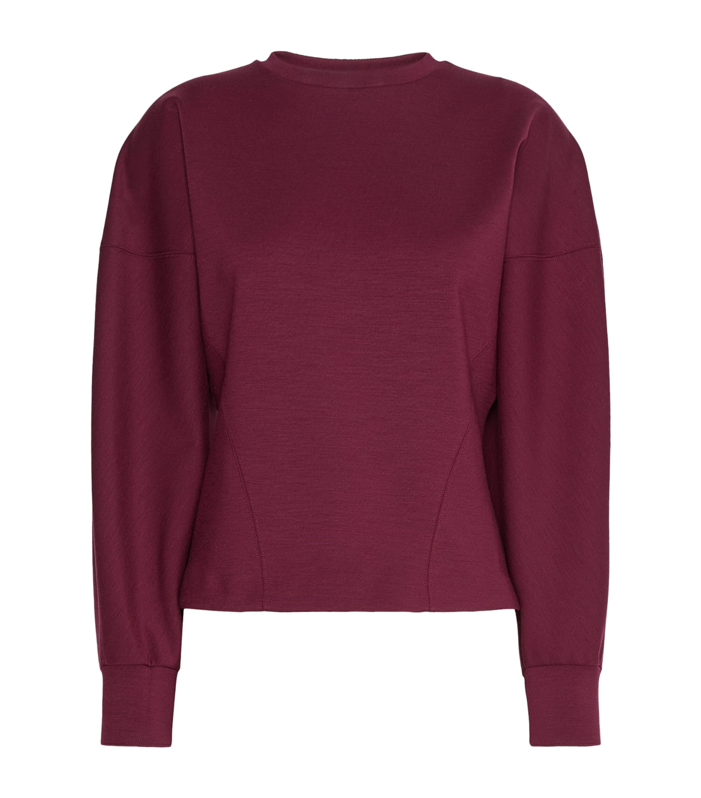 Max Mara Womens Gathered Sweatshirt Wine Coloured