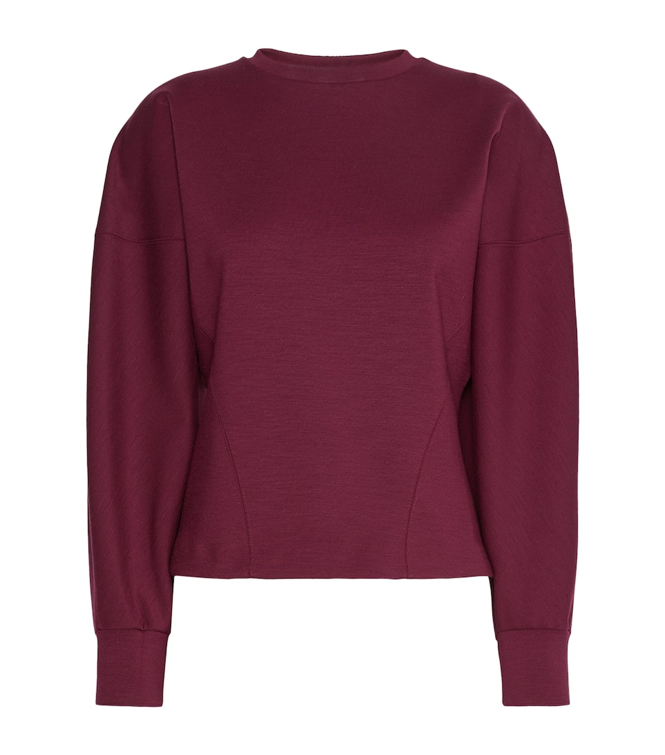 Max Mara Womens Gathered Sweatshirt Wine Coloured