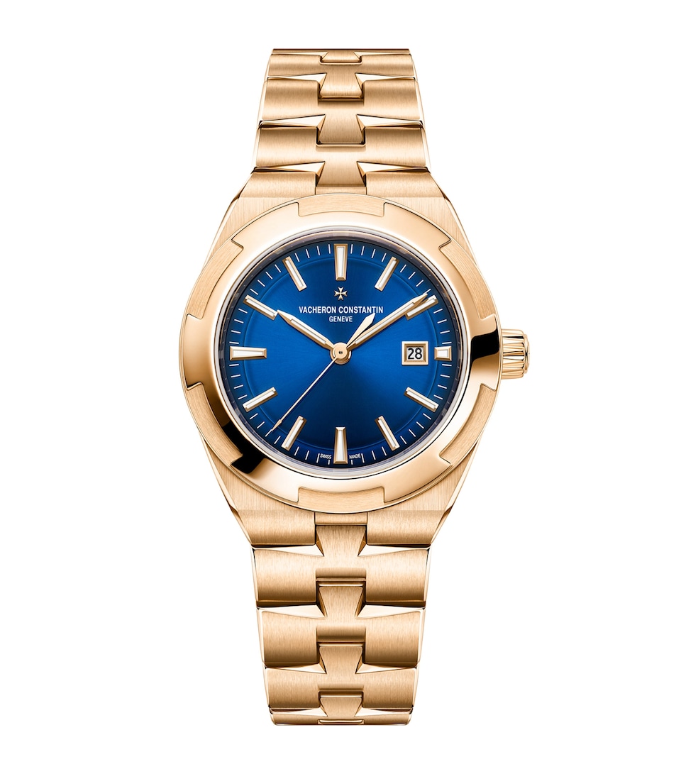 Vacheron Constantin Rose Gold Overseas Self-Winding Watch 34.5mm Pink Gold