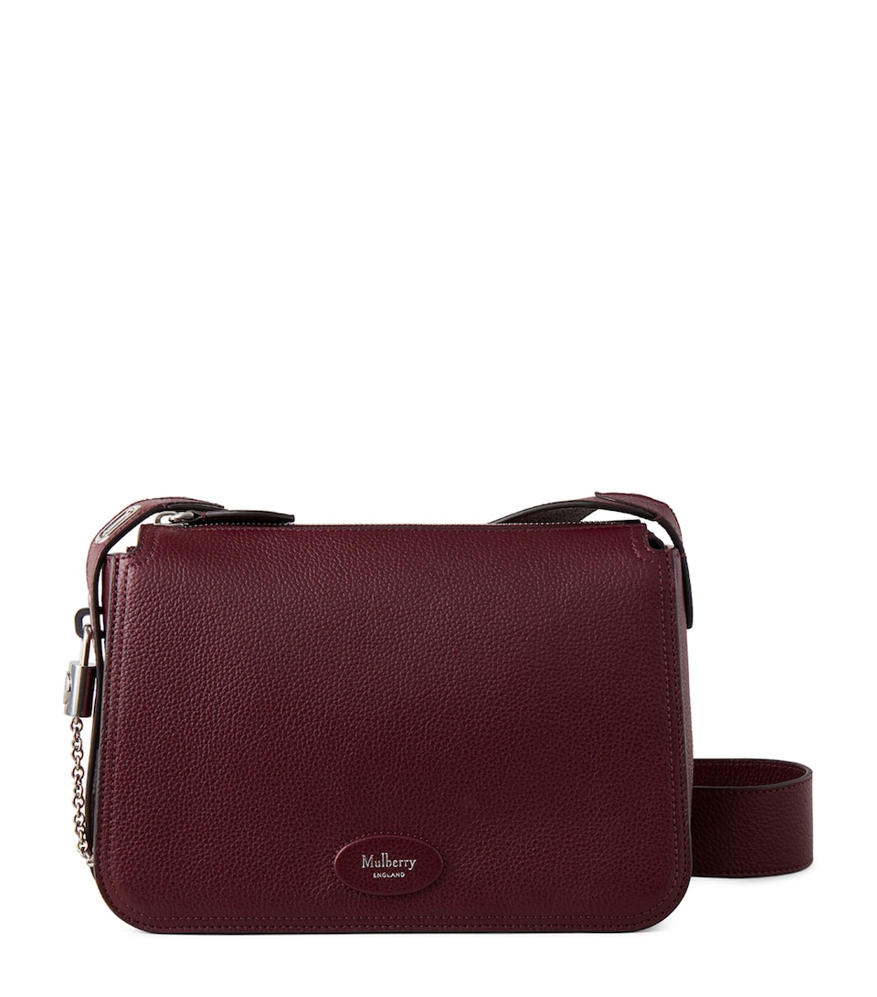 Mulberry Leather Billie Cross-Body Bag Black Cherry