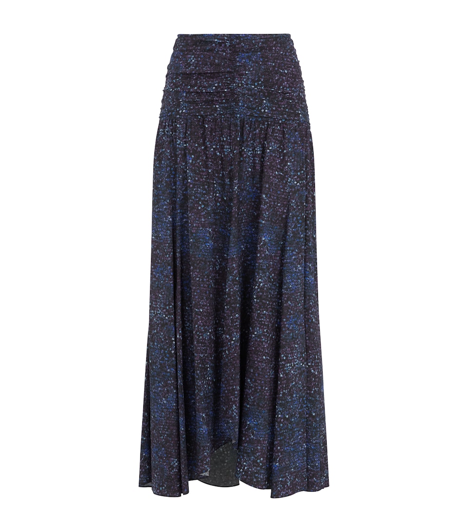 Stretch-Silk Printed Syana Maxi Skirt