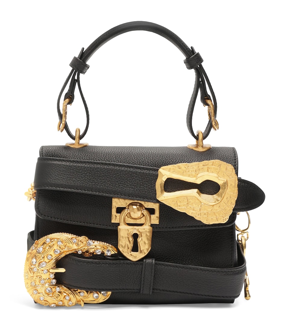 Mini Leather Belts Soft Secret Top-Handle Bag