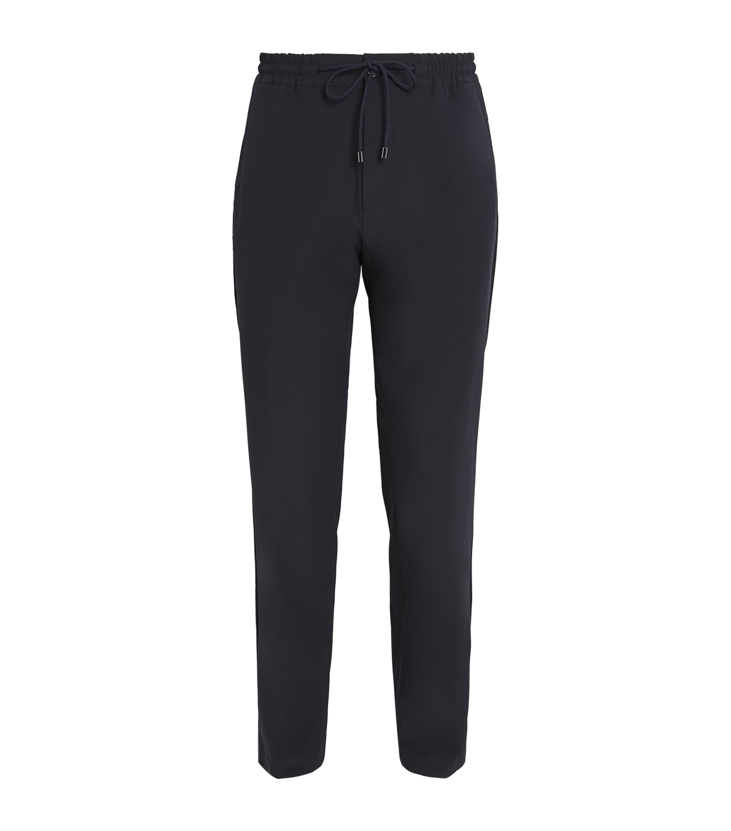 Stretch-Virgin Wool Drawstring Trousers