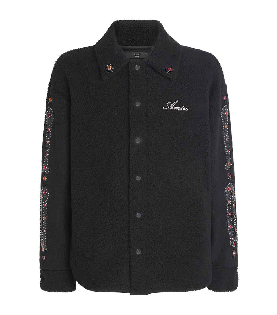 Fleece Studded Bones Overshirt