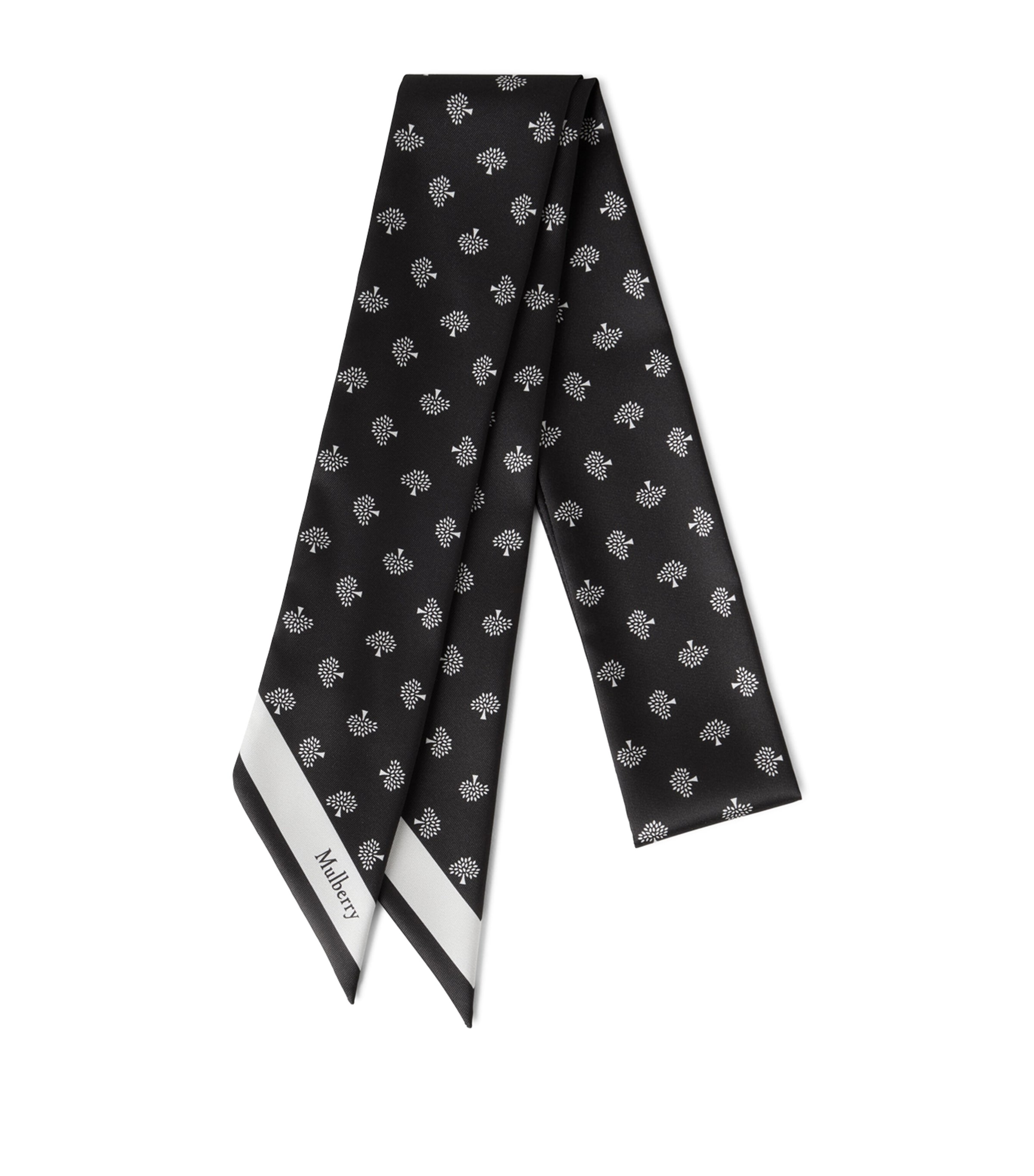 Mulberry Mulberry Tree Skinny Scarf Black