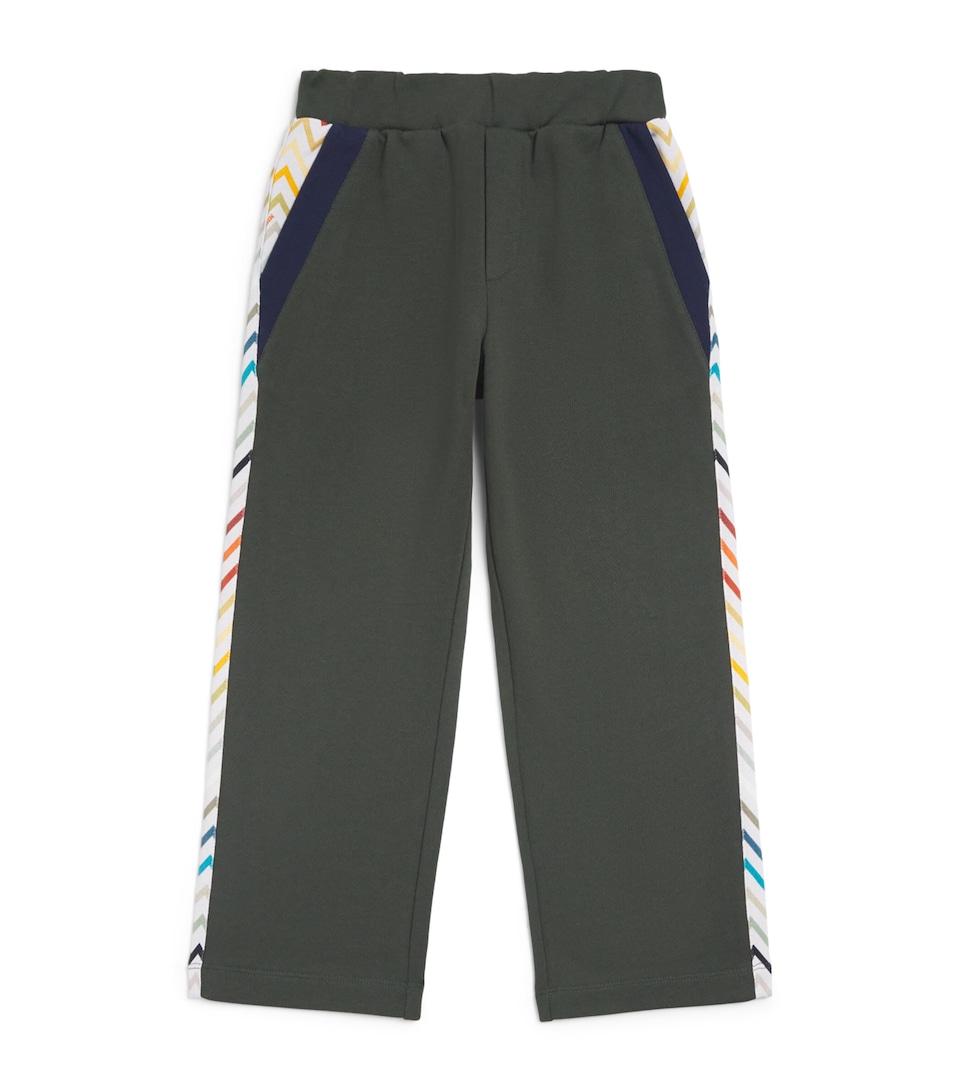 Missoni Kids Jersey Zigzag Sweatpants (4-14 Years) Verde
