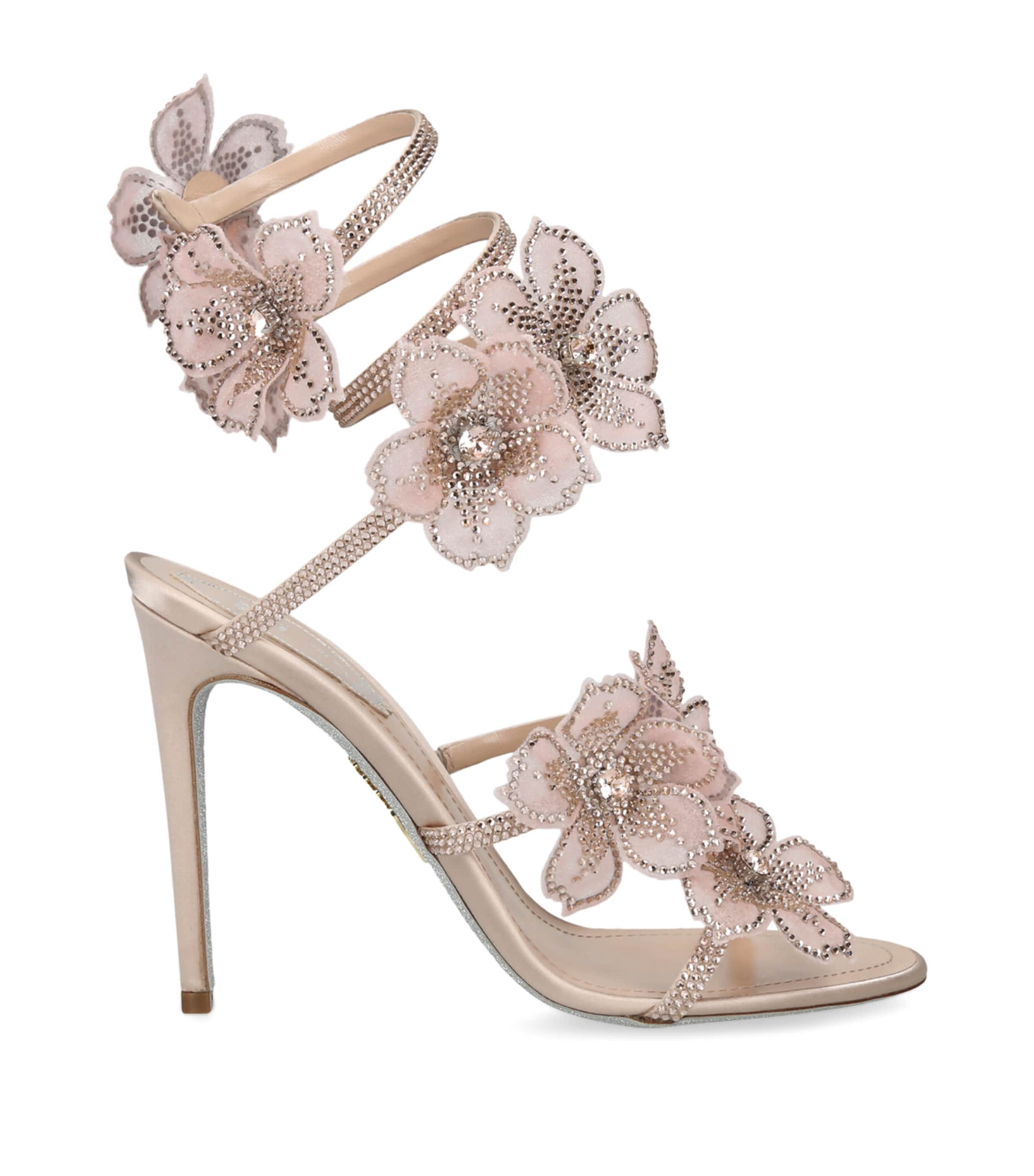 Satin Floral Cleo Sandals 105