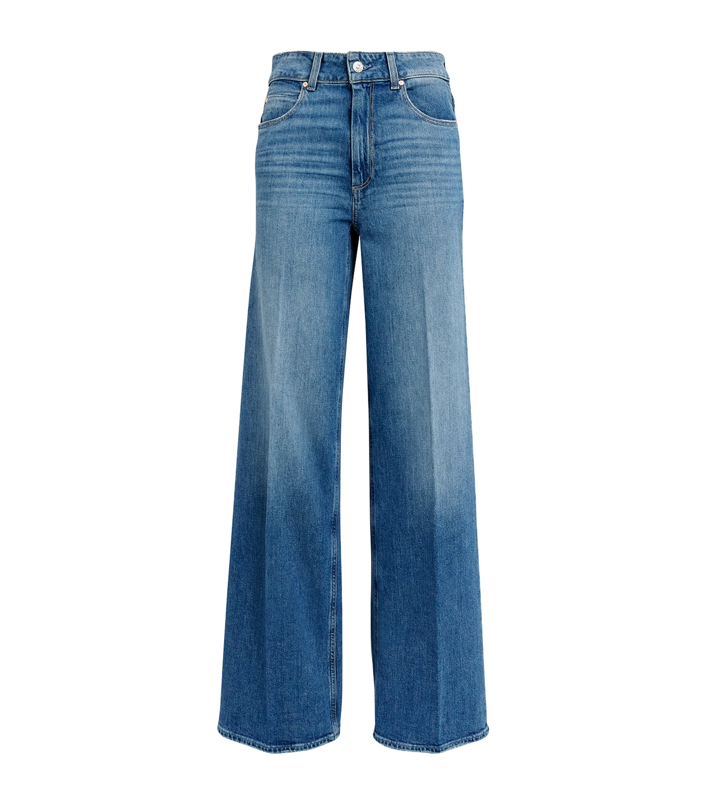 PAIGE Womens Sasha Wide Jeans Stefania Distrssd