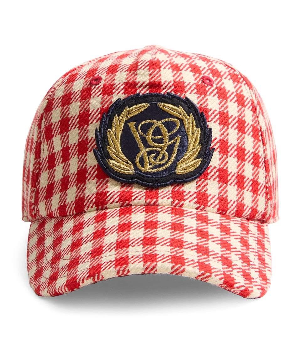 Virgin Wool-Blend Houndstooth Baseball Cap