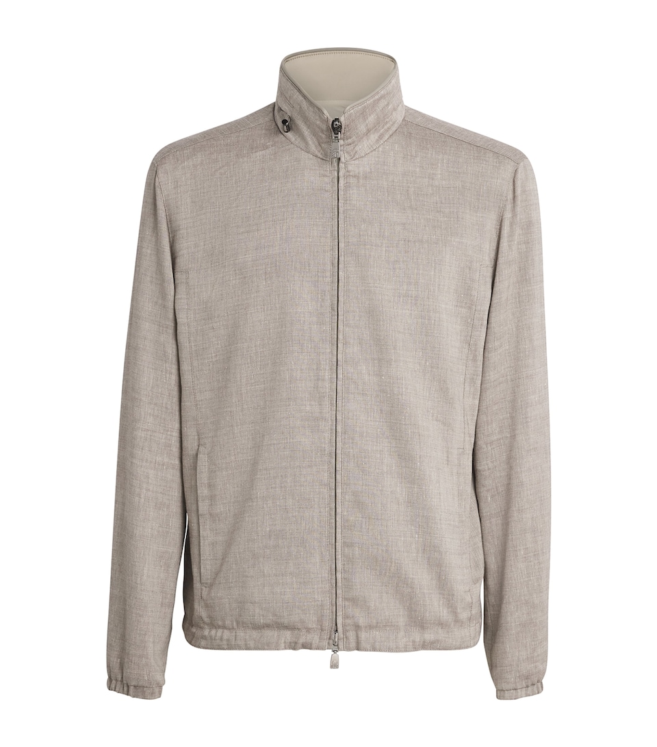 Linen-Blend and Nylon Reversible Jacket