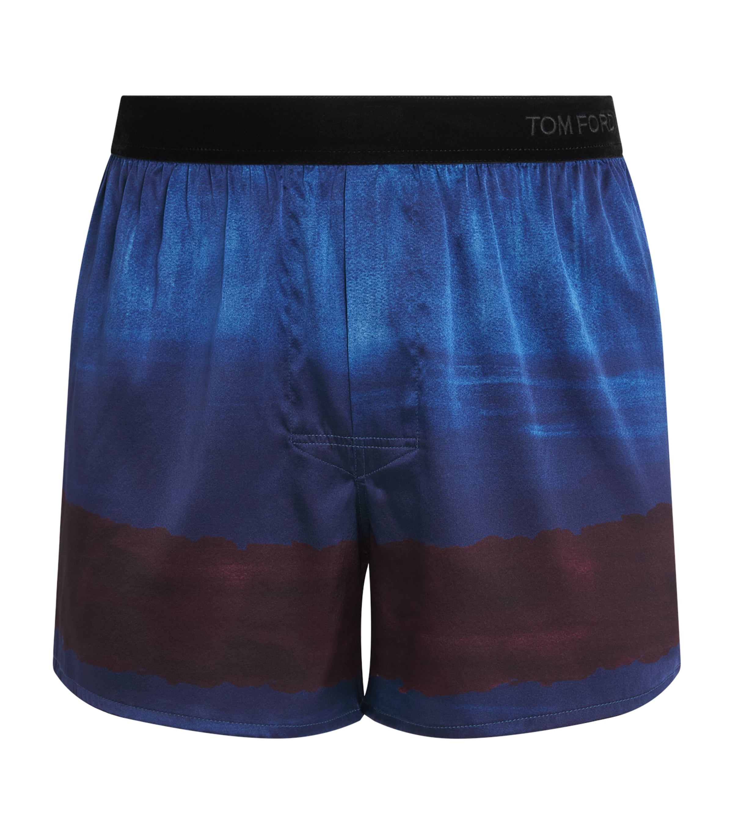 TOM FORD Mens Stretch-Silk Printed Boxer Shorts Lt Blue/brown