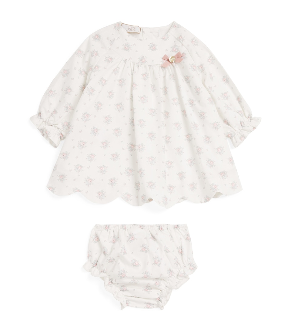 Cotton Floral Semilla Dress and Bloomers Set (1-24 Months)