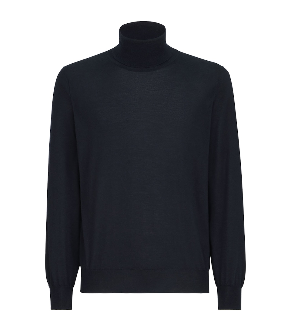 Brunello Cucinelli Mens Cashmere-Silk Rollneck Sweater