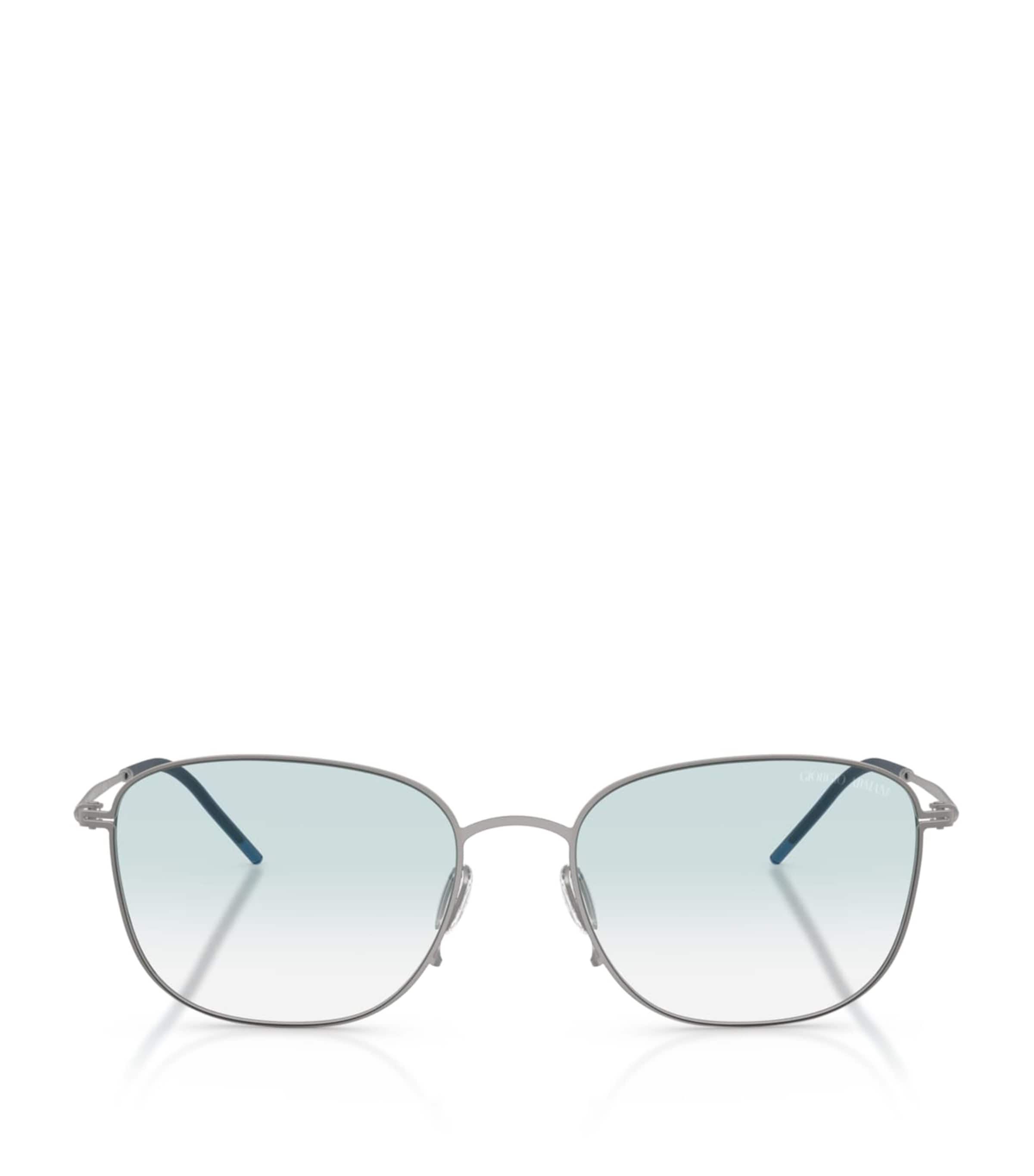 Giorgio Armani Metal Pillow Sunglasses Grey