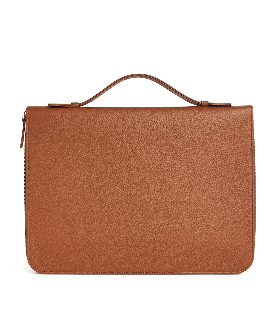 Eleventy Leather Laptop Bag Cammello Nuovo