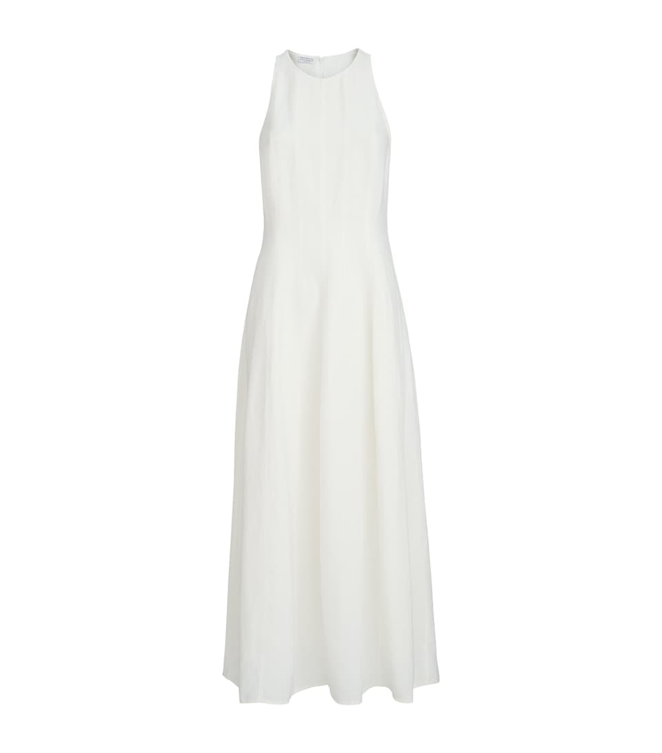 Brunello Cucinelli Womens Twill Maxi Dress