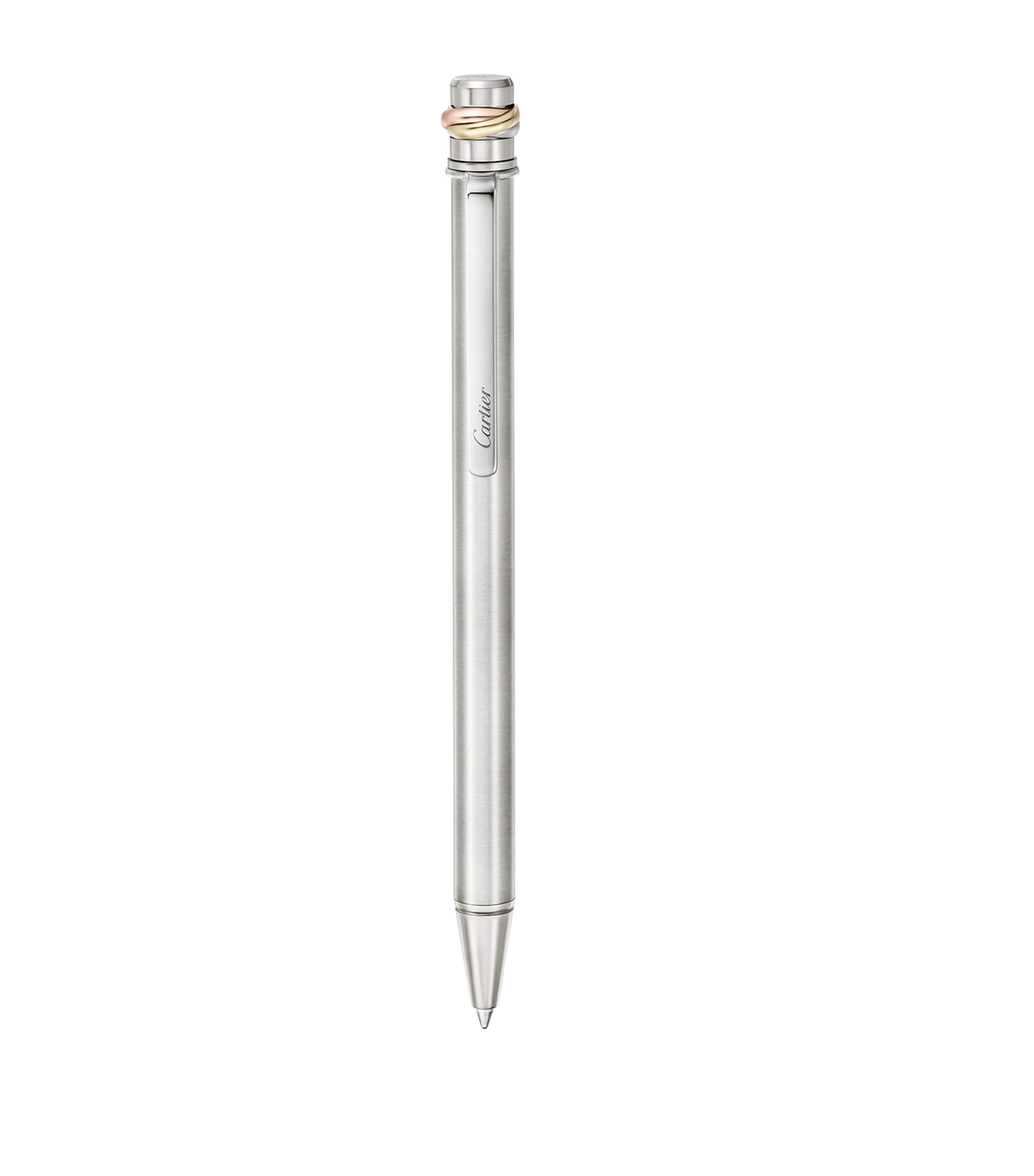 Cartier Palladium Trinity Ballpoint Pen Silver