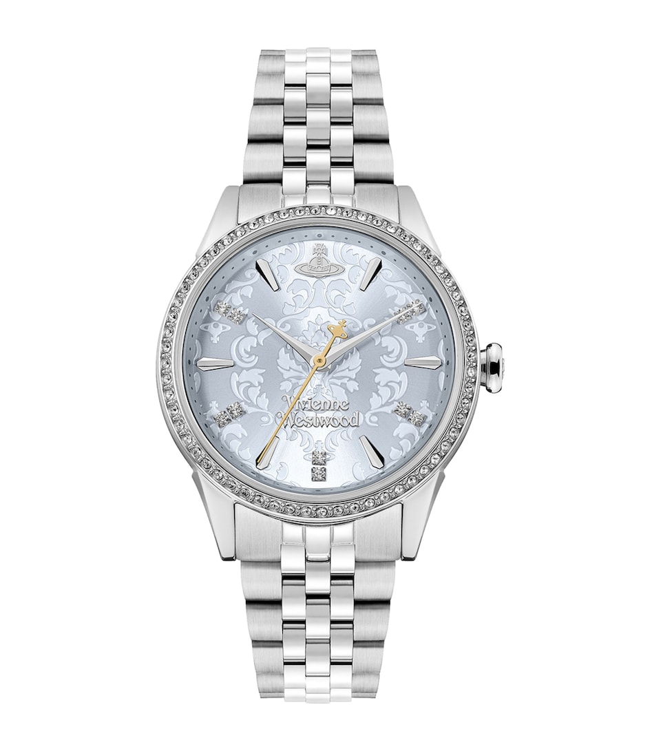 Vivienne Westwood Stainless Steel Little Wallace Watch 32mm Silver Blue