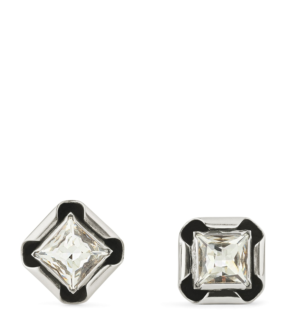 Givenchy Deconstructed Stud Earrings Antic Silvery