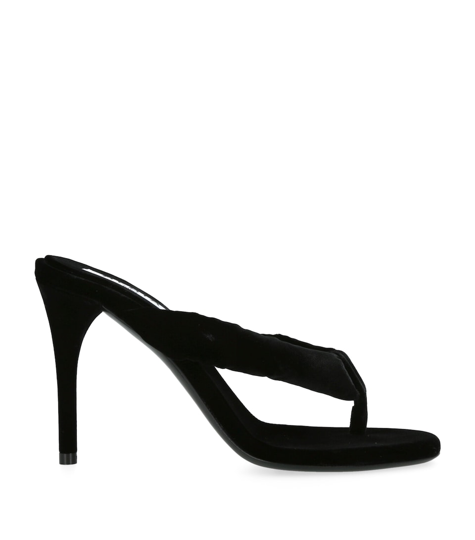 Velvet Thong Sandals 90