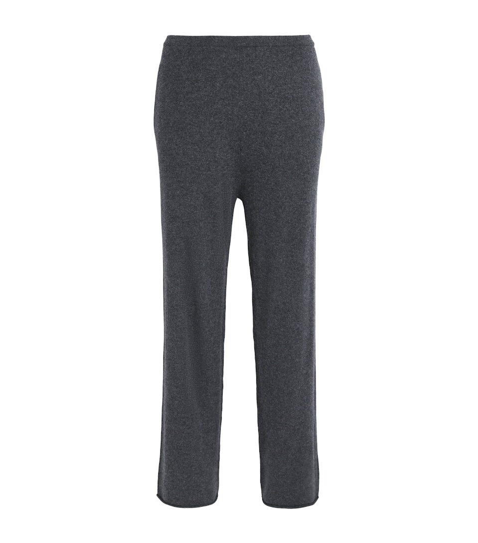 MM Womens Virgin Wool-Cashmere Trousers Dark Grey
