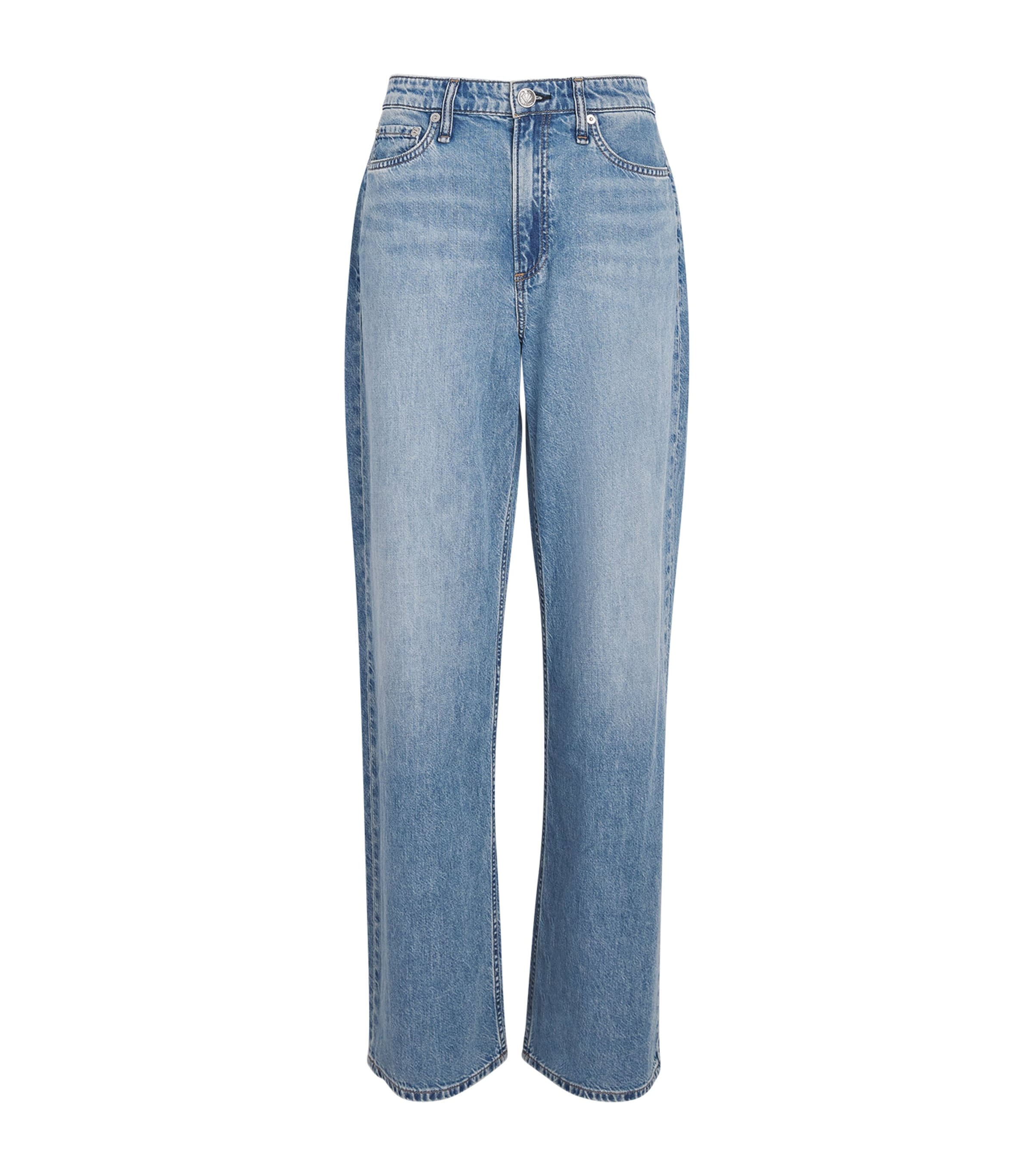 Rag & Bone Womens Logan Mid-Rise Wide-Leg Jeans Lyon