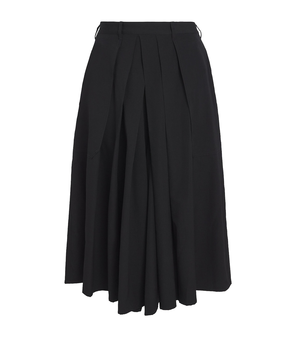 Wool Hakama Wide-Leg Trousers