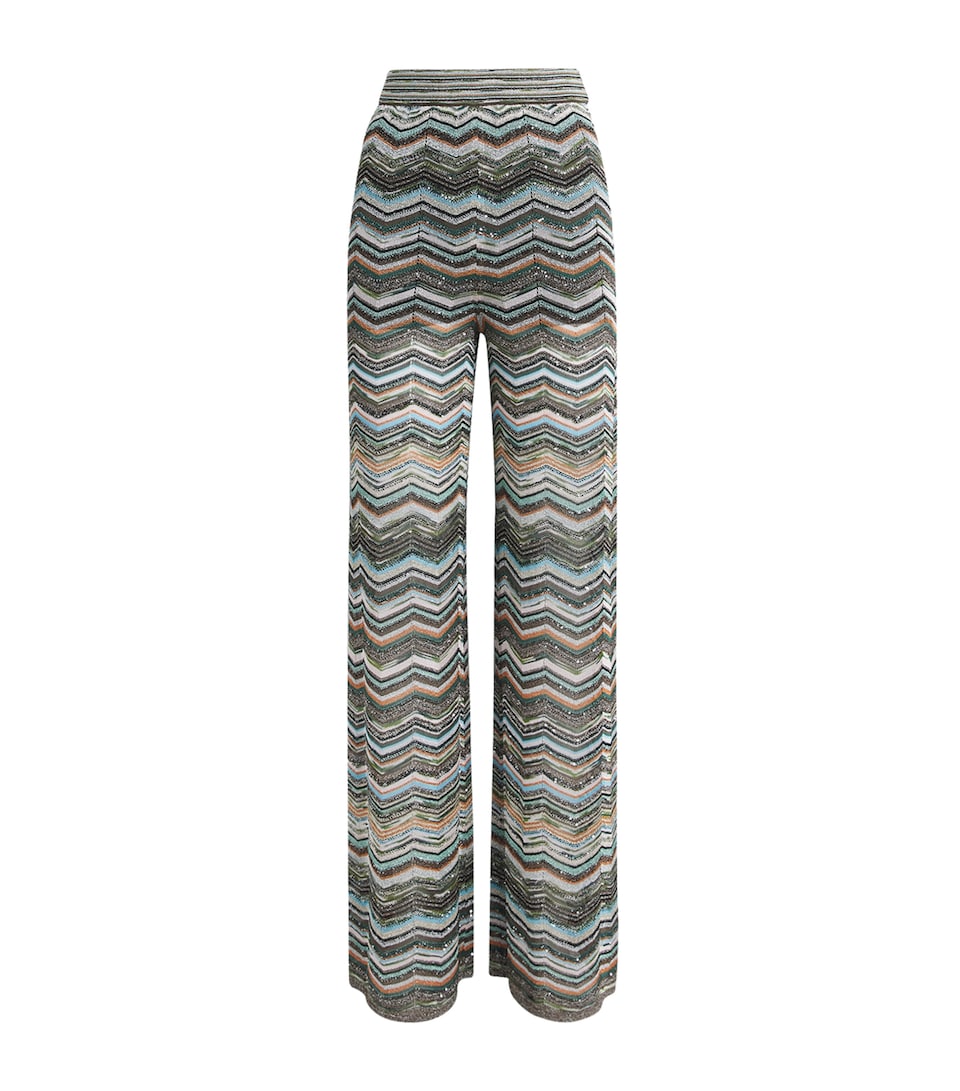 Missoni Womens Zigzag Straight Trousers Smspo Mltclr W Bk,bn