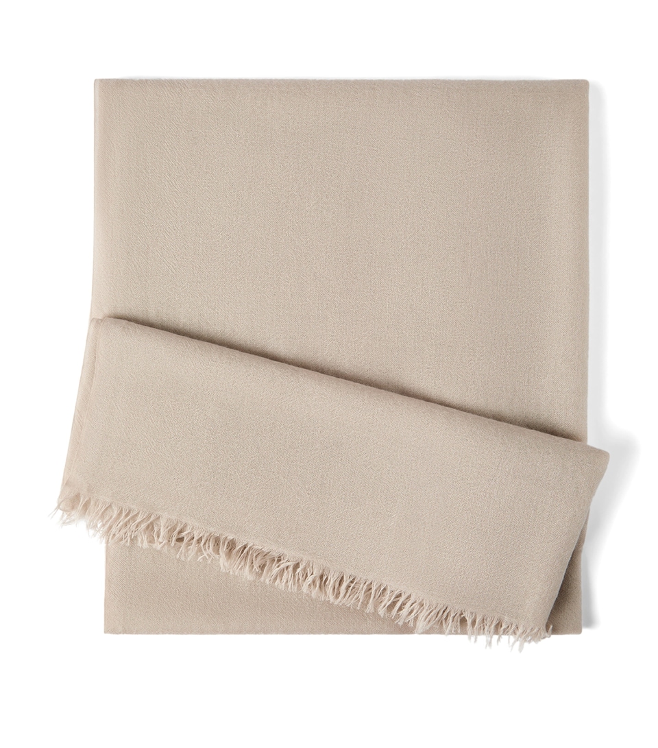 Brunello Cucinelli Cashmere-Silk Fringed Scarf