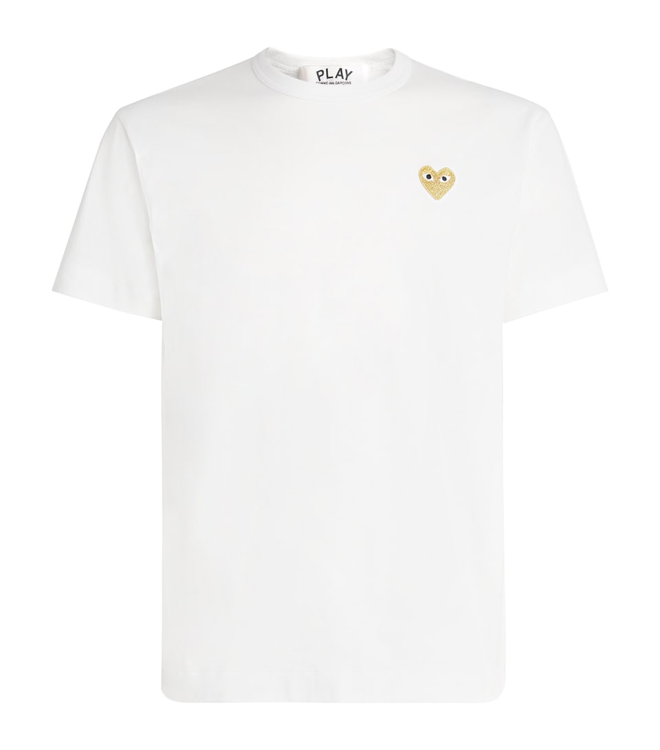 Comme Des Garçons Play Mens Heart Logo T-Shirt White