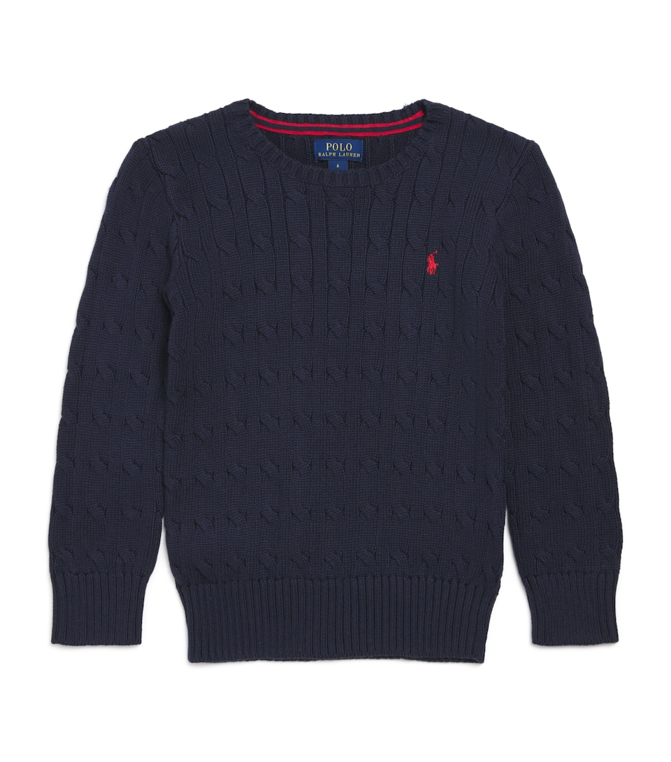 Ralph Lauren Kids Cotton Cable-Knit Polo Pony Sweater (2-7 Years) Rl