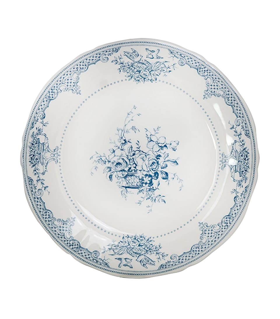 Set of 6 Ceramic Dépareillé Dessert Plates (23cm)