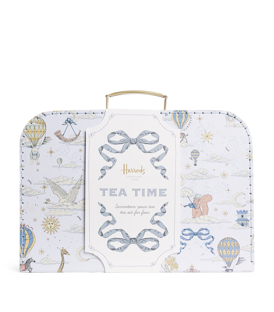 Harrods 17-Piece 4-Person Tea Time Set Blue