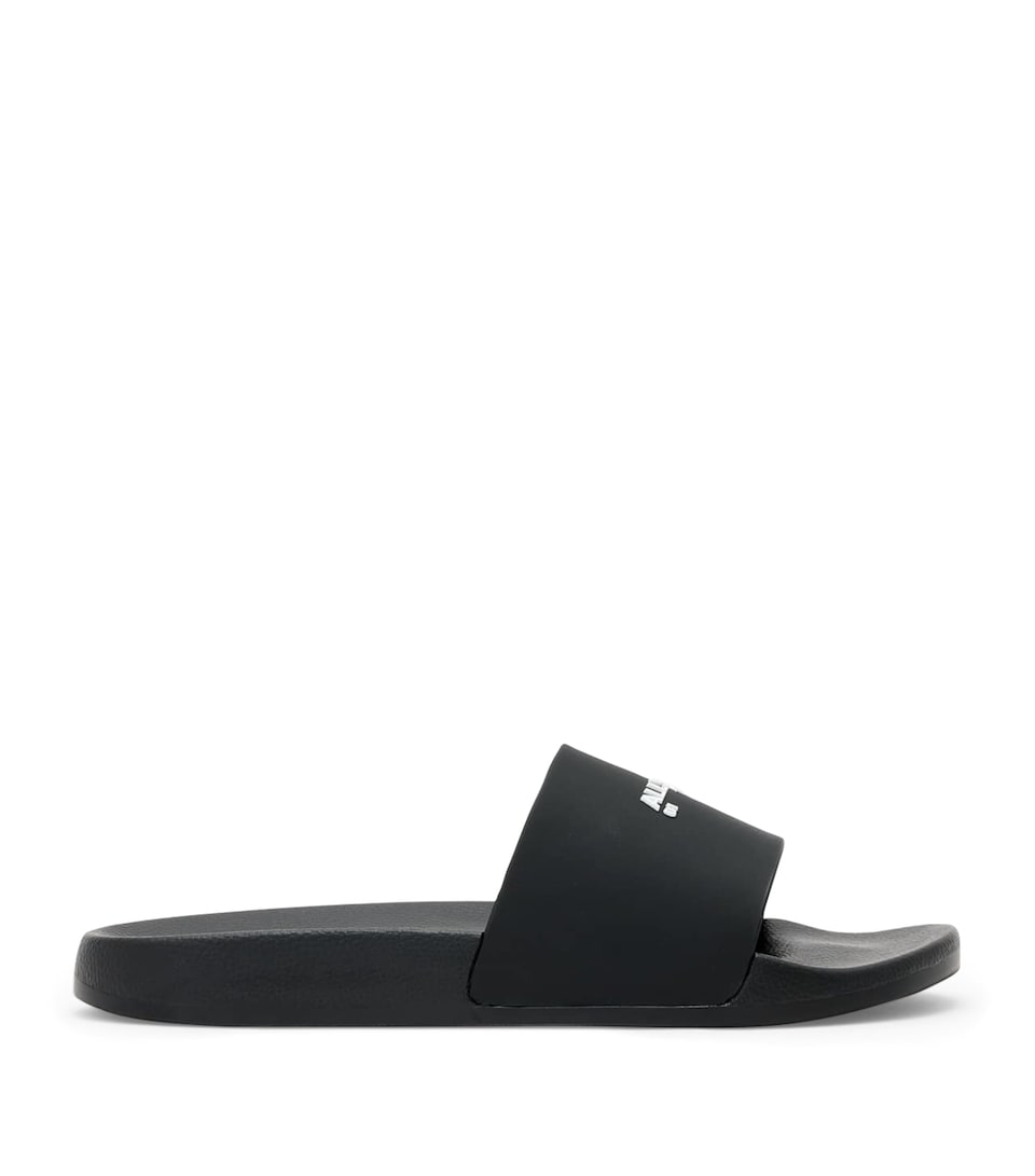AllSaints Rubber Date Slides Black