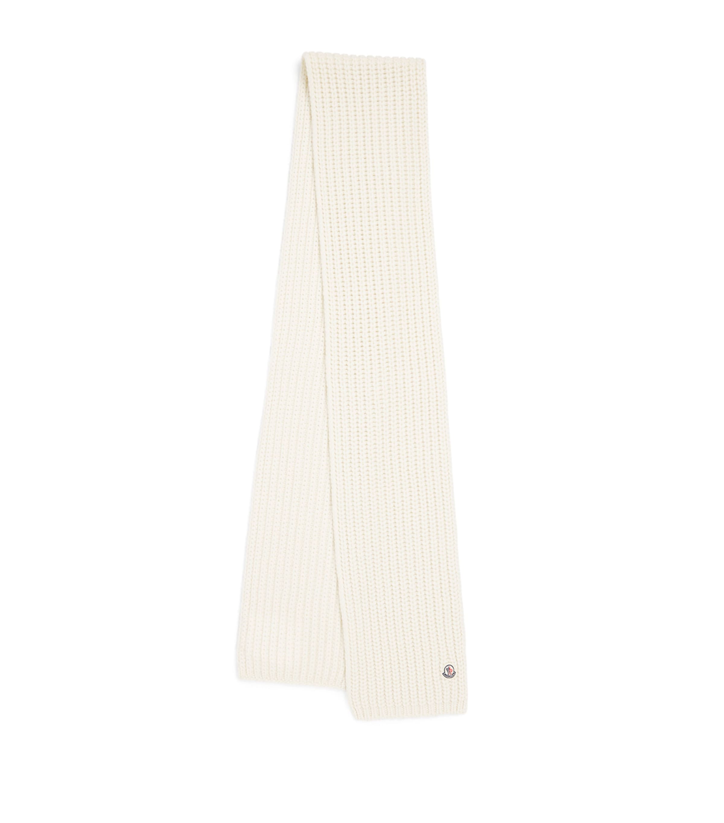 Wool Logo-Patch Scarf