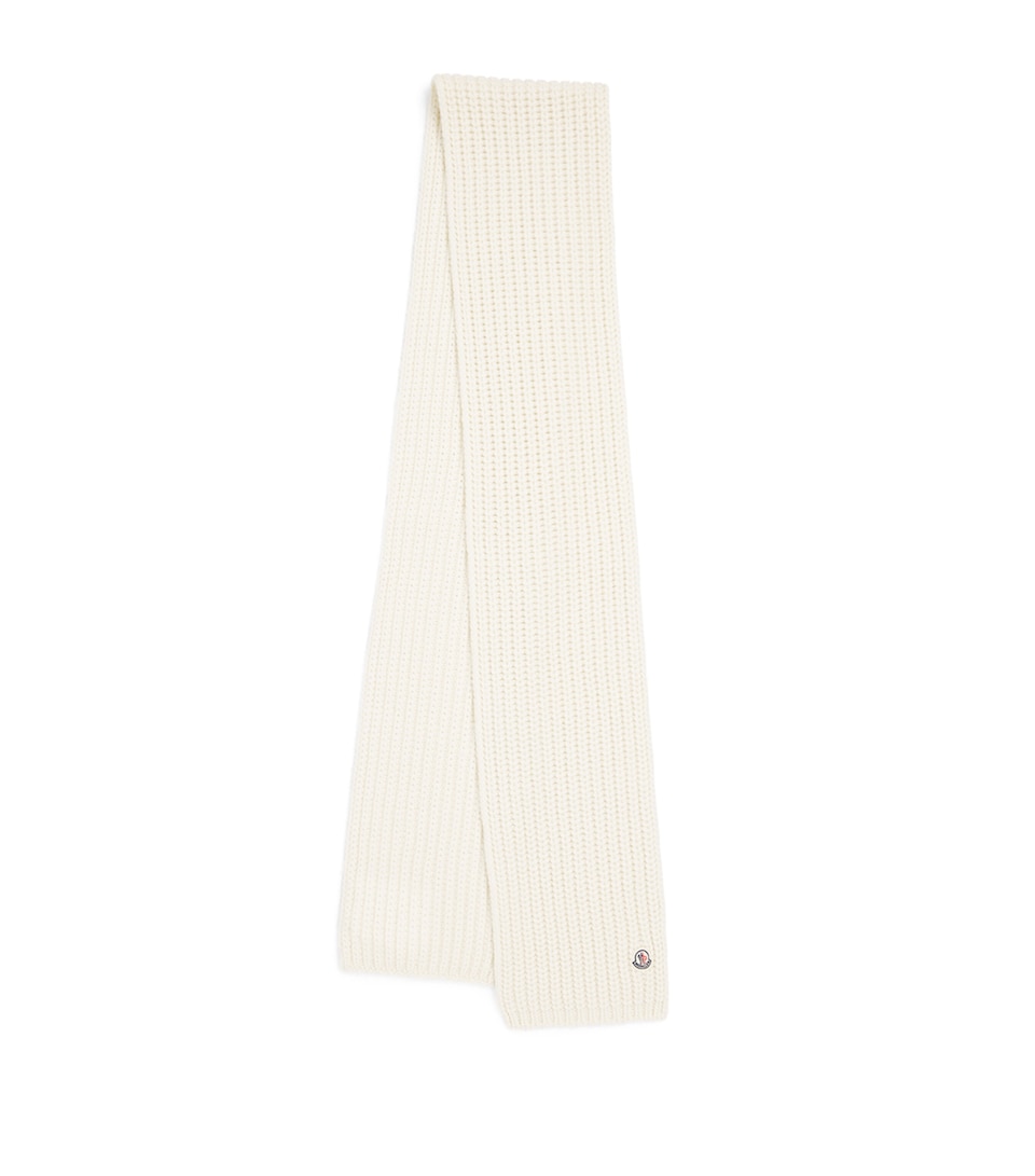 Wool Logo-Patch Scarf