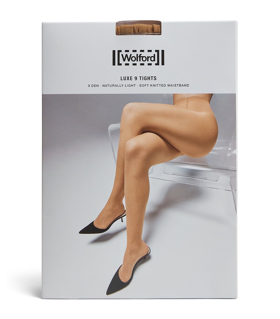 Wolford Womens Luxe 9 Tights Caramel