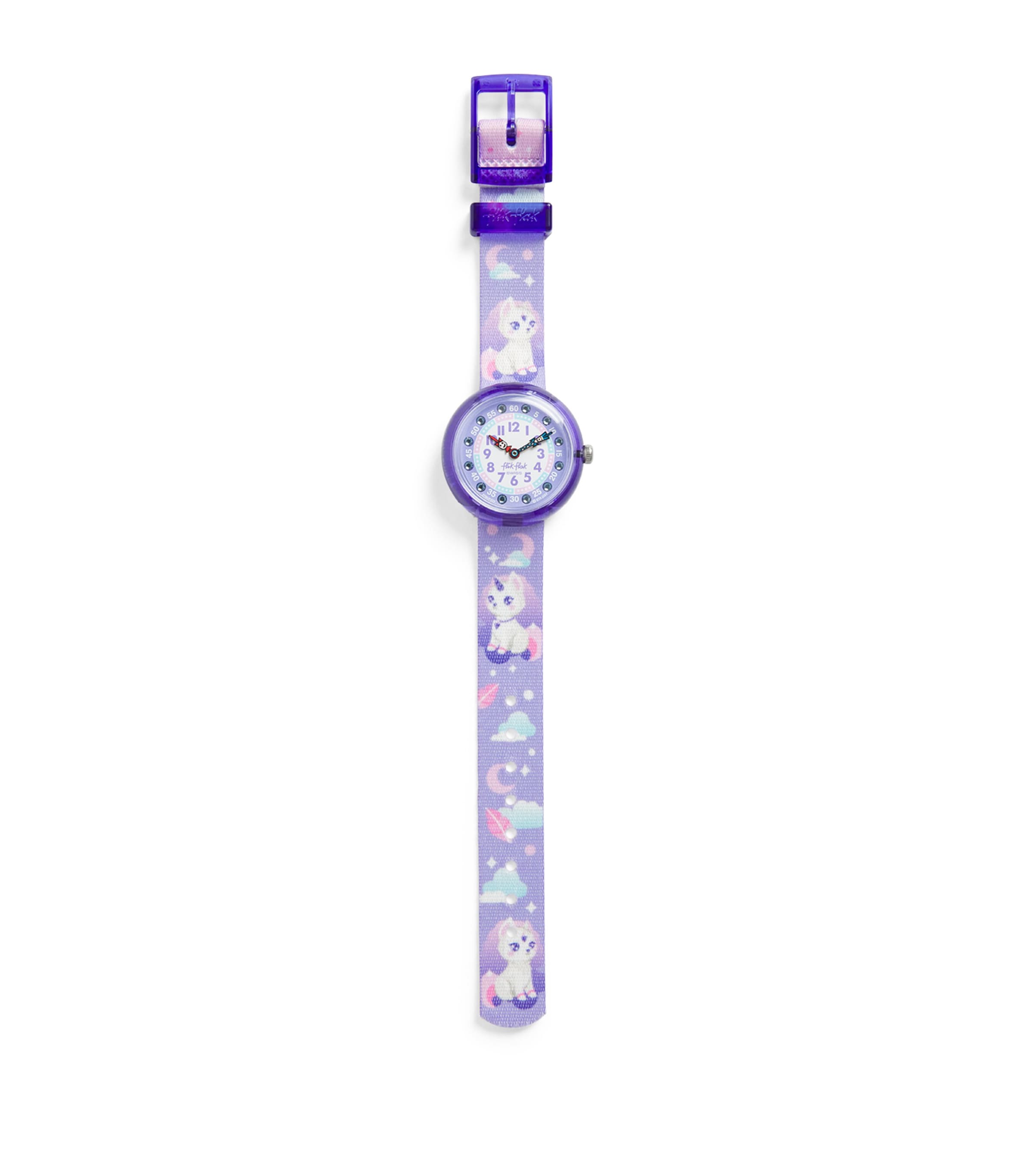 Flik Flak Mystic Land Cosmicat Watch 32mm Purple