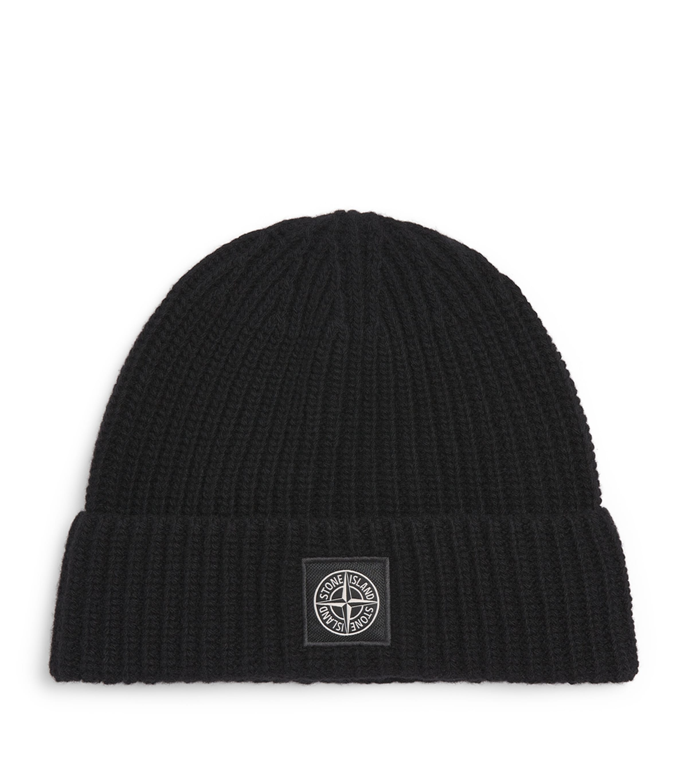 Stone Island Virgin Wool Logo Beanie